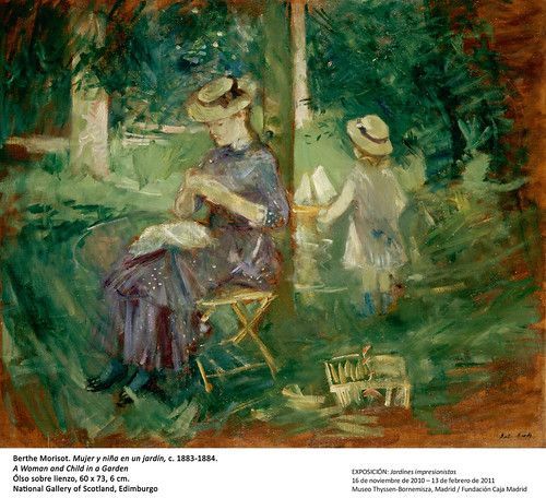 Berthe Morisot, A Woman and Child in a Garden